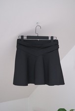 Valentino Red Luxury Solid Women's Black Mini Skirt Size 42