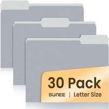 File Folders, 30 Pack Manilla Folders 8.5 x 11, Colored File Folders Home Office