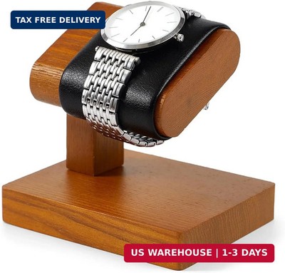 Solid Wood Watch Display Stand T-Bar Watch Stand Holder Organizer for Men and Wo