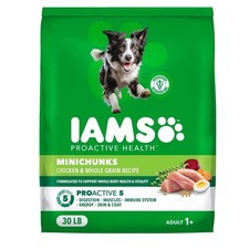 IAMS Proactive Health Adult Minichunks Dry Dog Food Premium 30 lb Bag 1.03 per pound