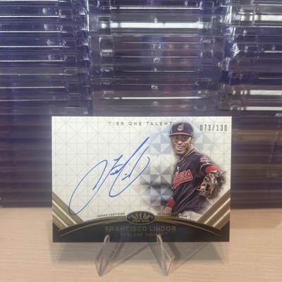 2018 Topps Tier One - Tier One Talent Autographs Francisco Lindor/130