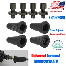 8mm Cable Adjuster Universal For Motorcycle ATV 34-67090 Protection Covers - 4x
