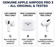 Genuine Apple AirPods Pro 3 Replacement - Left / Right Earbud or USB-C Case