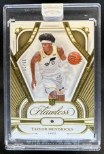 2023-24 Panini Flawless Taylor Hendricks Gold Rookie RC #/10 Jazz