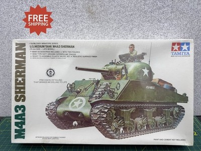 Tamiya US M4A3 Sherman Medium Tank 1:35 Scale Model Kit MM222A