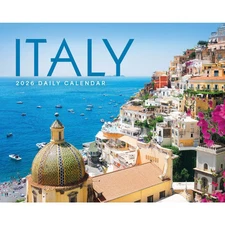 Carousel Calendars,  Italy 2026 Desk Calendar, 6.18'' X 5.43'', 16-Month Calenda