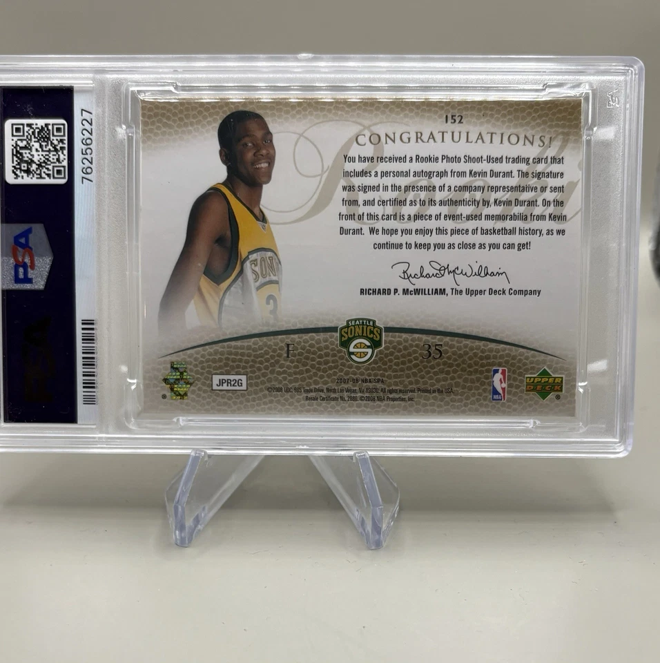 2007 SP 正品凯文杜兰特新秀签名“签名球衣”/200 张卡 2 色 — 第 2/2 张图片