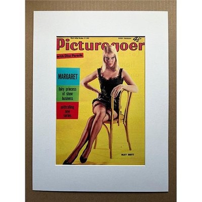 MAY BRITT 1959 Vintage Pin-up POSTER - Beautiful original picturegoer magazine c