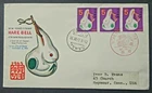 Japan Stamps 1962 FDC SC # 773 [strip] - Rabbit Bell, New Year.  Posted.