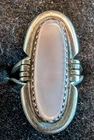Vintage Sterling Silver Pink Mother of Pearl Shell Size 7