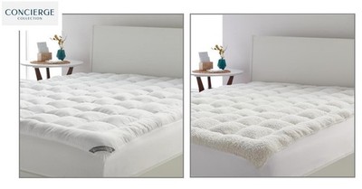 New Concierge Collection All Seasons Reversible Super Loft Mattress Pad, Queen