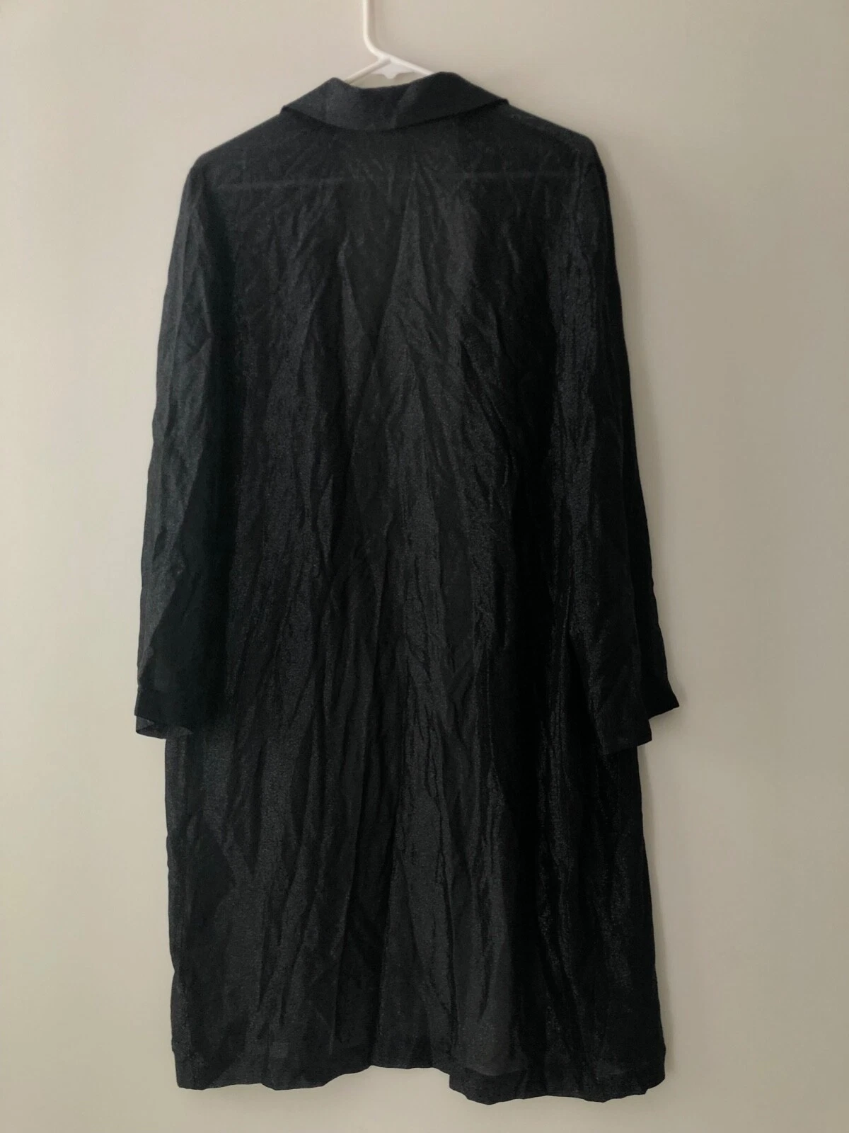 Gianni Versace Istante Miscela Seta Nero Argento Made in Italy Vintage 1973