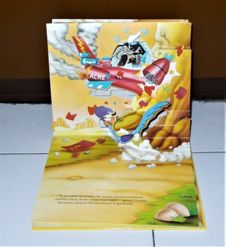 Libro Pop Up CACCIA AL BEEP BEEP Looney Tunes Rizzoli 1995 Willy il Coyote 3D - Imagen 2 de 3