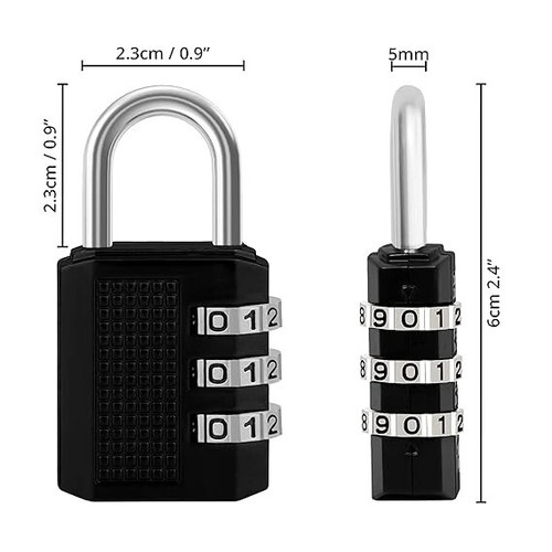 4-Digit Anti-Theft Zinc Alloy Padlock – PIN Code Lock for Door, Luggage, Locker - Picture 3 of 4