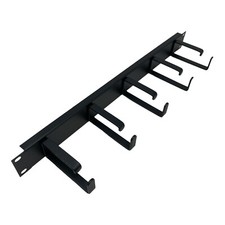 L-com HCM-1D Front Mounted D-Ring, 19", Rackmount Cable Manager, Black NEW