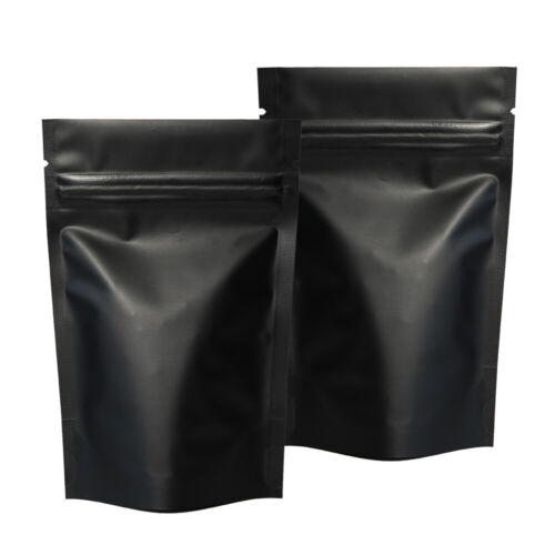 Double-Sided Black Stand Up Mylar QuickQlick™ Resealable Bags Multiple QTY Sizes - Picture 15 of 16