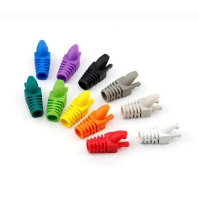 Colored RJ45 Network Connectors CAT5 CAT6 Plugs Cable Modular End Cap Head Boots