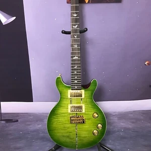 factory custom electric guitar green color Tiger pattern Color bar Fast delivery