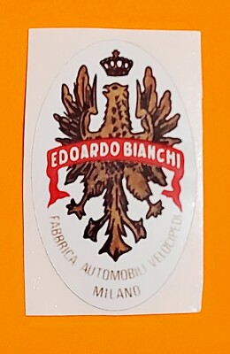 ADESIVO STICKERS OVALE VINTAGE EPOCA EDOARDO BIANCHI BICI