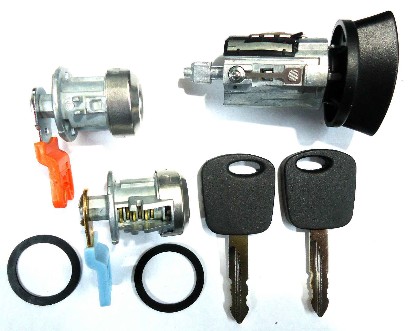 Ford Ignition Switch Lock Cylinder + Pair (2) Door Lock Cylinder W/2