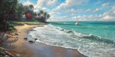 Ceramic Backsplash Tile Mural Beach Scene Kitchen/Bathroom/Shower - Hideaway