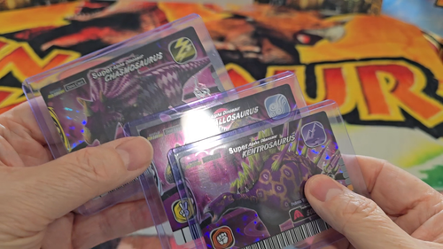 Dinosaur King Arcade Cards X3 - Super Alpha Dinosaur Set - Ultra Rare - Video 1 of 1