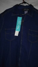 Mint Julep, Blue,demin, Jacket-shirt. Sz 5x,bust 50"26" Down Center Back. N W T