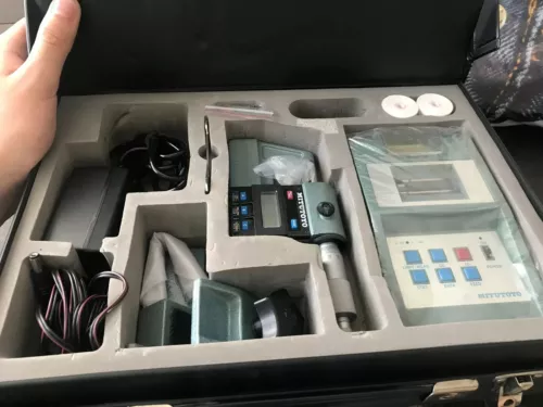 NEW mitutoyo 264-500 digimatic miniprocessor machine with micrometer and stand
