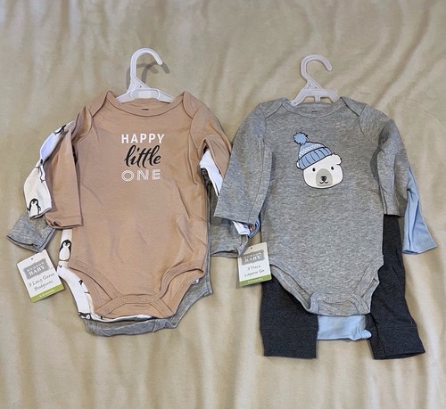 2 Sets of Hudson Baby Long Sleeve Bodysuits NEW Size 6-9 Month - Picture 3 of 3