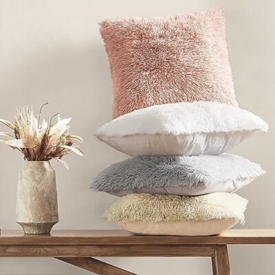 Luxury Soft Faux Fur Fleece Cushion Cover Pillowcase 20