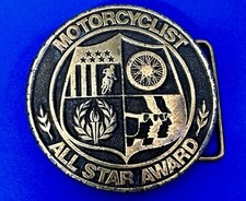 Motorcyclist All Star Award Motorcycles Commemorative Belt Buckle by Oden
