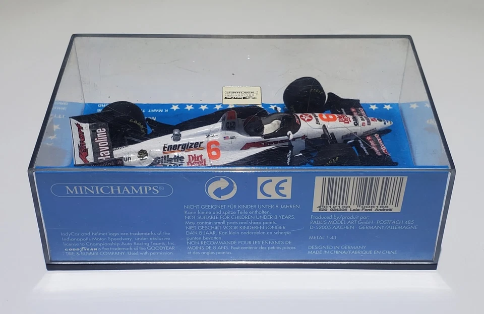 MINICHAMPS 1:43 Indy Car Collection Indy Car Serie Mundial 1993 Mario Andretti #6 Foto 3 de 4