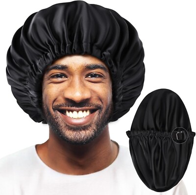 Bonnet for Men,Hair Bonnet for Sleeping,Double Layer Satin Bonnets