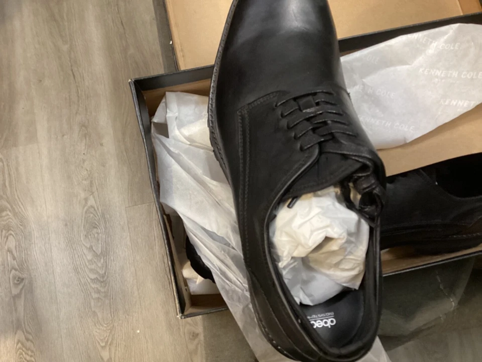 Kenneth Cole Abeo Hombre Zapatos 10.5 Negro Nuevo Con Caja Foto 3 de 4