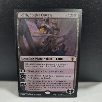 lolth mtg card MTG Adventures in the Forgotten Realms Lolth, Spider Queen Mythic The List  112