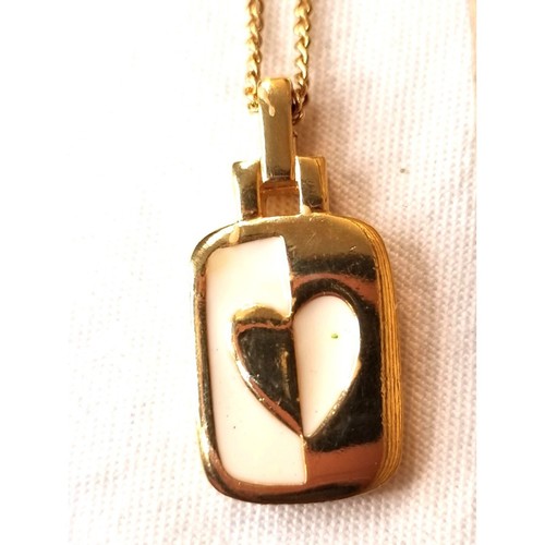 Collar Pendientes Oro Blanco Color Corazón Colgante Set San Valentín Vintage - Imagen 9 de 12