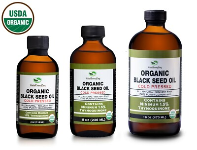 #ad Organic Black Seed Oil 100% Pure Cold Pressed Cumin Nigella Sativa Fresh Bulk $66.95