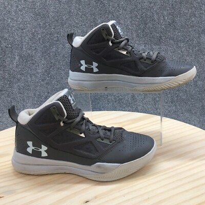 Under Armour Shoes Womens Jet Mid Top Basketball Sneakers 1269301-040  Gray