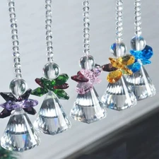 5Pcs/Lot Rainbow Maker Suncatcher Cut Crystal Pendulum Lamp Prisms Pendants 30mm