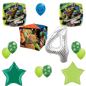 Ninja Turtles Party Supplies 4th Birthday Party Cubez Balloons
