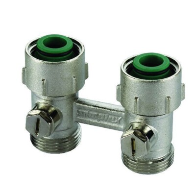 Simplex Zweirohr-Hahnblock Eurokonus D2/50  Durchgang 3/4'' F10065CLI