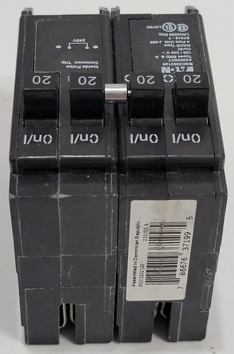 Eaton BQC2202120 20/20A 120/240V Plug-On Circuit Breaker FAST SHIPPING - Picture 6 of 7