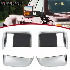 For 2014-2019 Chevy Silverado GMC Sierra Tow Mirror Cap Cover Chrome Left Right