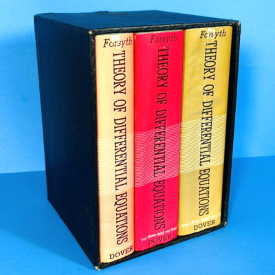 Theory of Differential Equations Book Set Forsyth 1959 Dover Publications