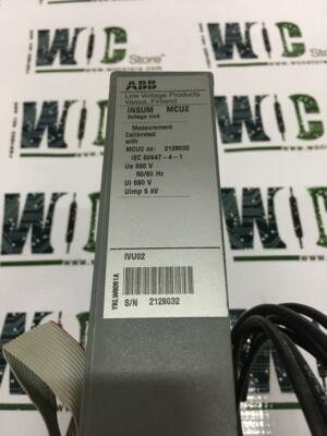 INSUM MCU2 IVU02 ABB VOLTAGE CONTROLLER SL NO 2128032