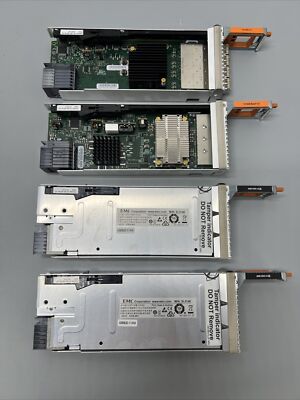 Lot of 4 EMC SLIC48  6GB SAS v3 & SLIC37 10GbE BaseT v2 & SLIC36 GbE v4