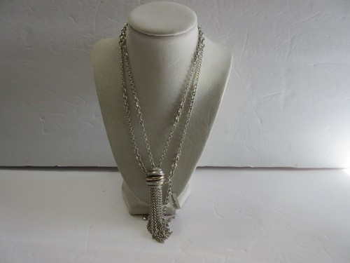 Brighton Neptune Neptune's Rings Long Silver Gold Tone Tassel Necklace NWT $178 - Picture 2 of 11