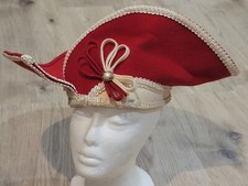 Vintage Church Felt Hat Red & Cream Lace and Bow Wool USA Made Betmar?