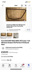 Ford Escort MK3/MK4 Rubber Kit See Pictures And Description For What’s Included
