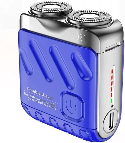 Portable Rotary Dual Ring Electric Shaver,Waterproof Mini Display Beard Shaver - Bild 37 von 38